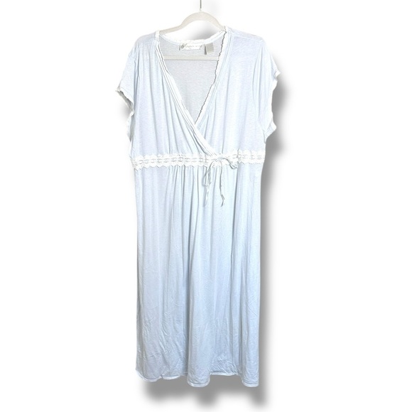 Eileen West Light Blue Cotton Blend Nightgown Size 2X - Picture 1 of 6